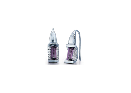 CZ Studded Gemstone Earring